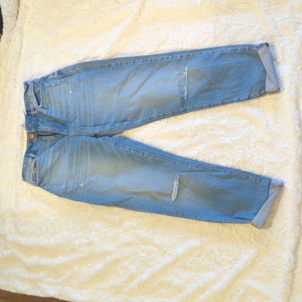 LOFT High Waisted Boyfriend Jeans